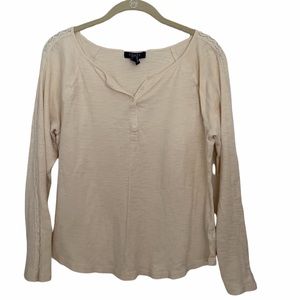 Ralph Lauren Chaps cream long sleeve t shirt